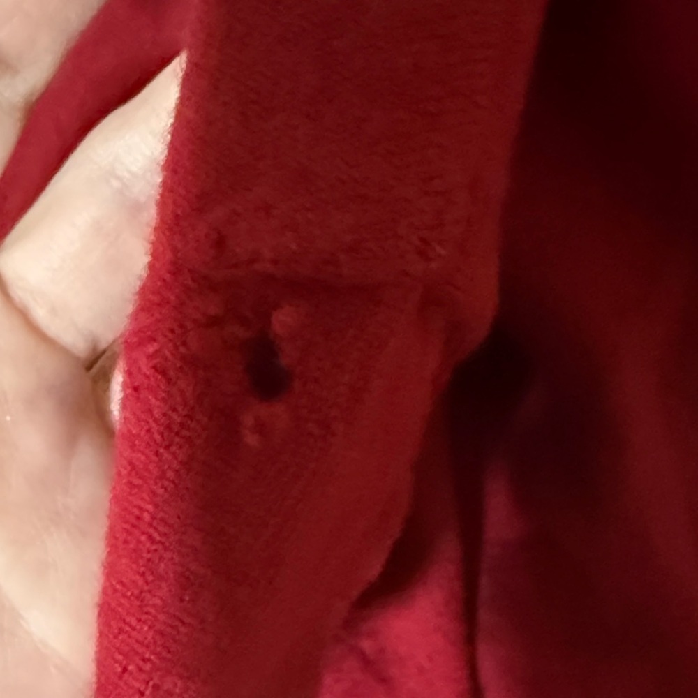 Talbots Red 100% Pure Merino Wool Size XS See Photos - Picture 6 of 7